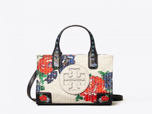 TORY BURCH TORY BURCH Ella Micro Tote Quilted Floral |