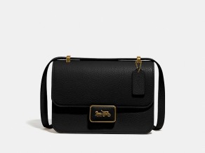 Coach Mini Gallery Tote Bag Charm Buttercup Crossgrain Leather