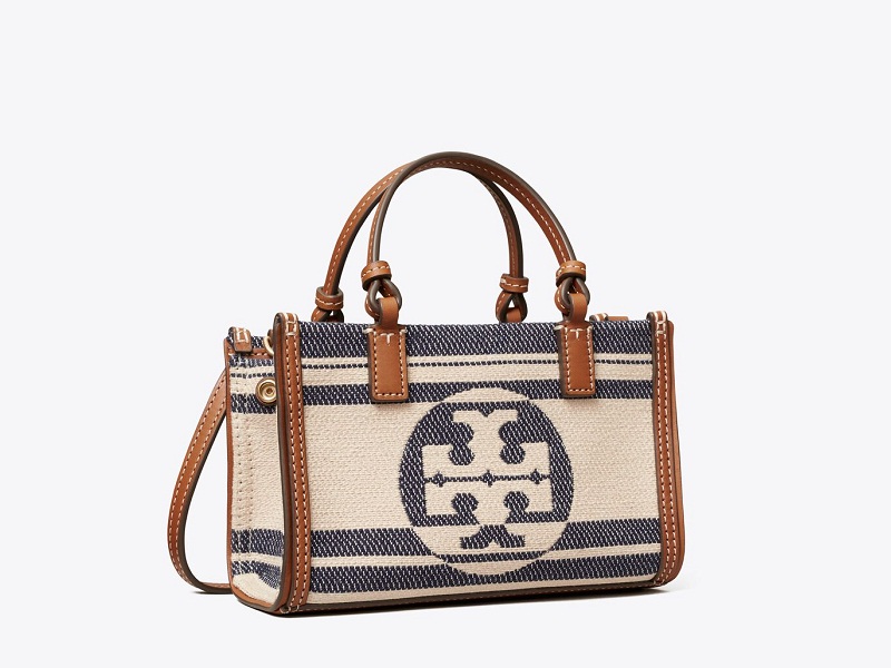 13530 TORY BURCH Ella Jacquard Stripes Mini Tote