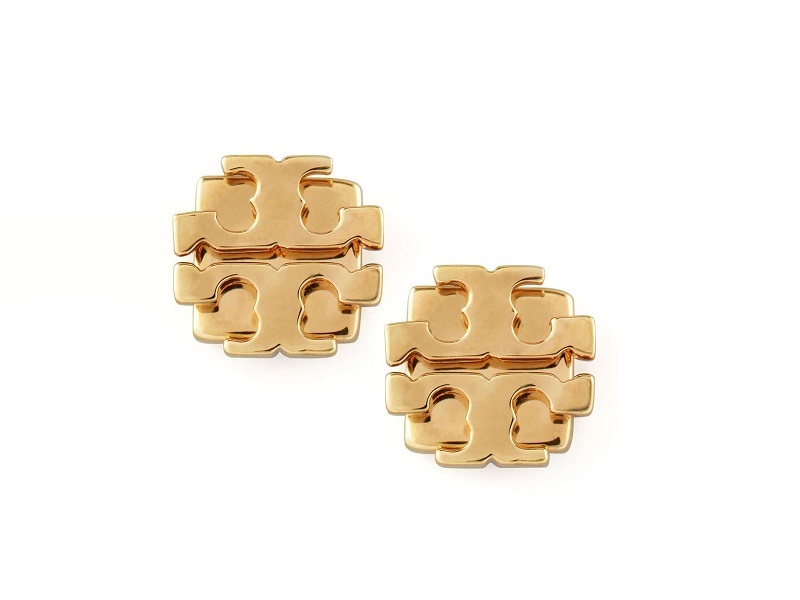 Branded Accessories TORY BURCH Small T Logo Stud Earrings GOLD |