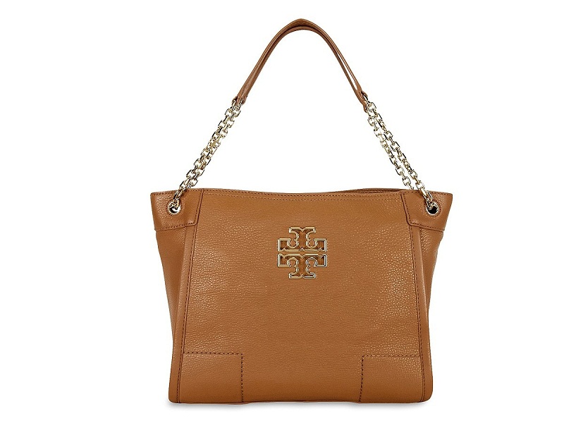 8539 TORY BURCH Britten Small Slouchy Tote BARK |