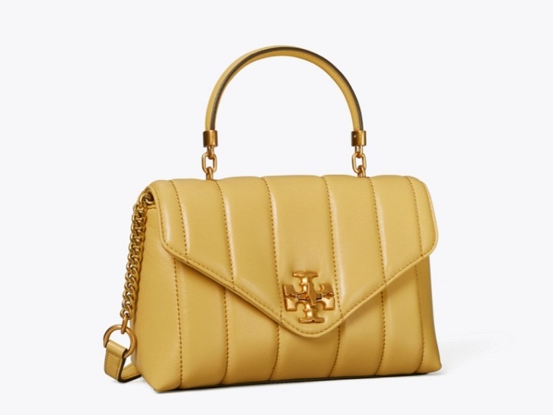 10929 TORY BURCH Kira Quilted Small Satchel BEESWAX |