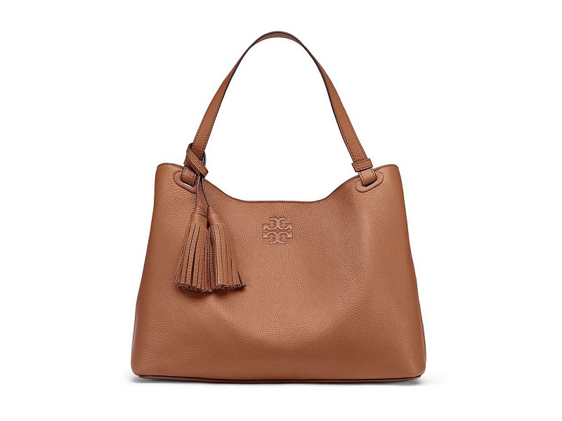 Tory Burch Pebbled Leather Thea Tassel Large Tote (SHF-XpGwbc) – LuxeDH