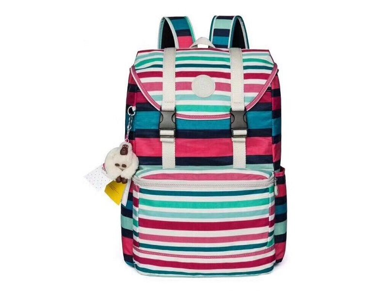 kipling striped backpack
