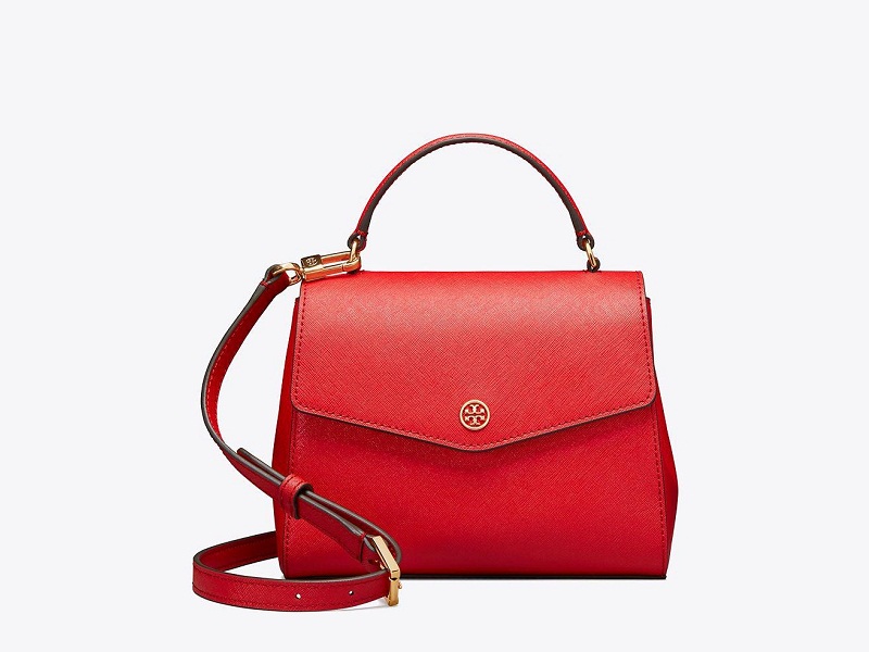 9788 TORY BURCH Robinson Small Top Handle Satchel RED |