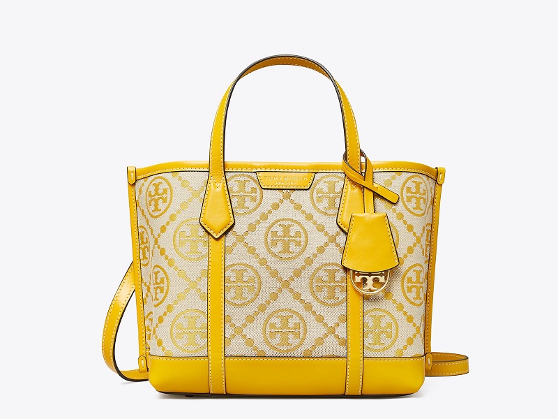 7390 TORY BURCH Perry T Monogram Small Triple Compartment Tote 