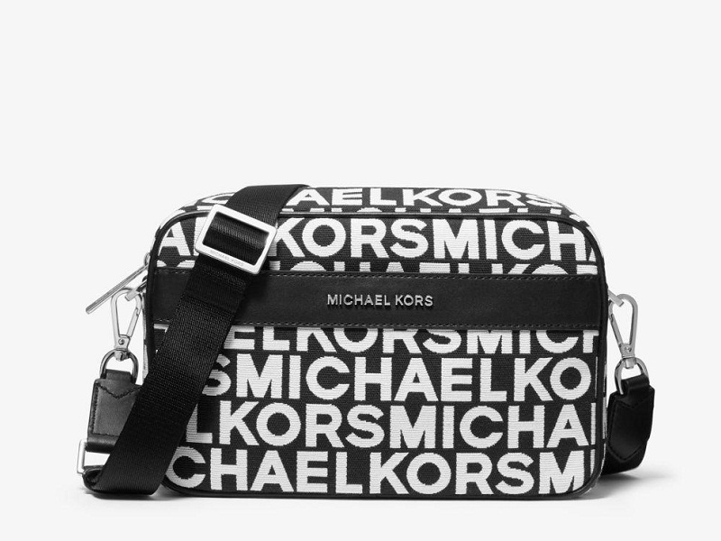 7412 MICHAEL KORS Kenly Large Graphic Logo Jacquard Crossbody Bag